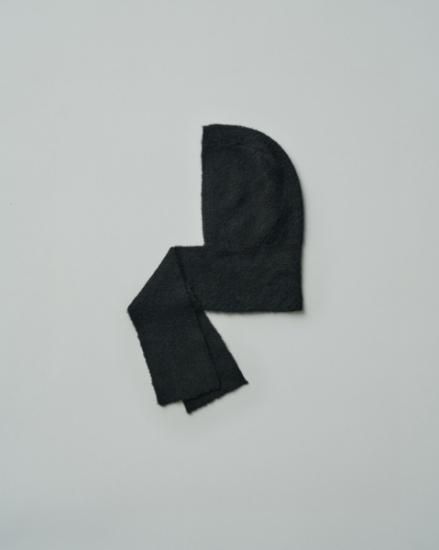 ssstein | シュタイン WOOL/ALPACA MILLED KNIT BALACLAVA(BLACK