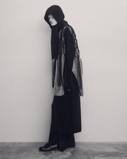 ssstein | シュタイン WOOL/ALPACA MILLED KNIT BALACLAVA(BLACK