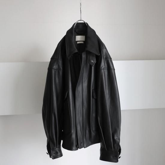 YOKE レザーフライトジャケット サイズ3 タグ付き YOKE | Leather Flight Jacket(BLACK) | レザーフライト