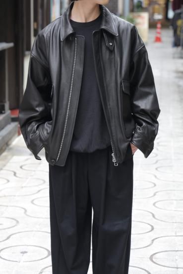 YOKE レザーフライトジャケット サイズ3 タグ付き YOKE | Leather Flight Jacket(BLACK) | レザーフライト