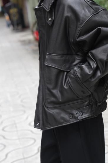 YOKE レザーフライトジャケット サイズ3 タグ付き YOKE | Leather Flight Jacket(BLACK) | レザーフライト