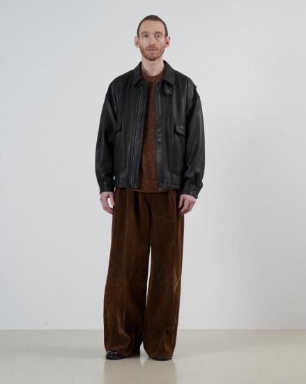 YOKE レザーフライトジャケット サイズ3 タグ付き YOKE | Leather Flight Jacket(BLACK) | レザーフライト