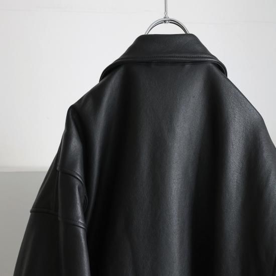 YOKE | Leather Flight Jacket(BLACK) | レザーフライト