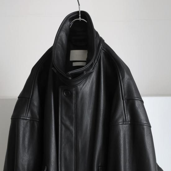 YOKE | Leather Flight Jacket(BLACK) | レザーフライト