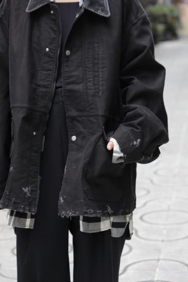 ANCELLM | アンセルム MOLESKIN WORK JACKET(BLACK