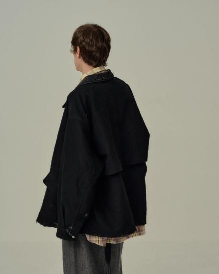 ANCELLM | アンセルム MOLESKIN WORK JACKET(BLACK) / モールスキン
