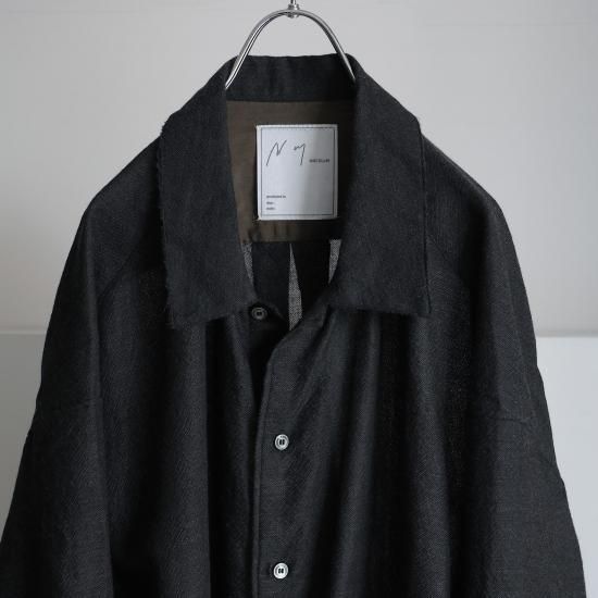 ANCELLM | アンセルム WOOL KERSEY SHIRT(BLACK) / ウールカルゼシャツ