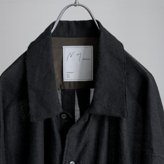 ANCELLM | アンセルム WOOL KERSEY SHIRT(BLACK) / ウールカルゼ
