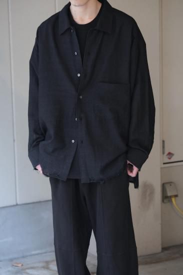 トップス ANCELLM 25AW WOOL KERSEY SHIRT WOOL KERSEY SHIRT(BROWN) – ANCELLM