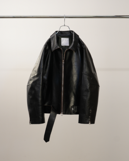 ANCELLM | アンセルム H.L ZIP UP JACKET(BLACK) / ホースレザー