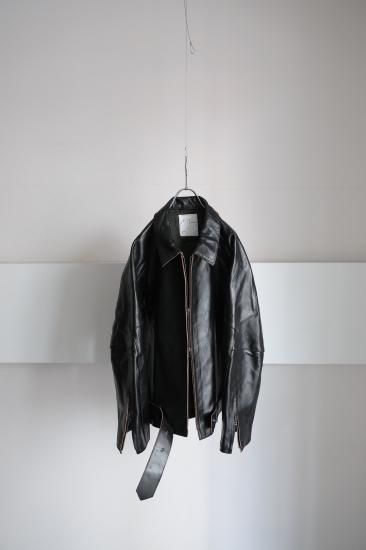サイズ1 Ancellm H.L ZIP UP JACKET レザージャケット H.L ZIP UP JACKET – ANCELLM