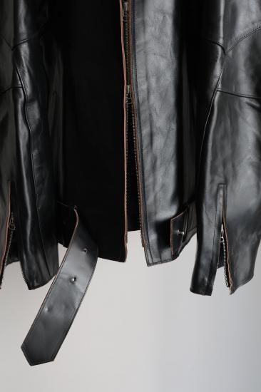 ANCELLM | アンセルム H.L ZIP UP JACKET(BLACK) / ホースレザージップ