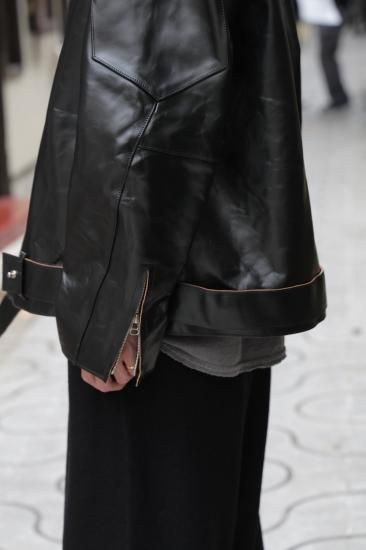 サイズ2 Ancellm H.L ZIP UP JACKET レザージャケット ANCELLM/アンセルム/H.L ZIP UP JACKET | GARDEN（ガーデン