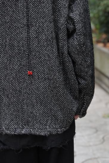 ANCELLM | アンセルム DAMAGE WOOL HERRINGBONE COVER ALL(WHITE