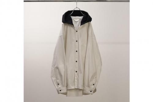 <img class='new_mark_img1' src='https://img.shop-pro.jp/img/new/icons2.gif' style='border:none;display:inline;margin:0px;padding:0px;width:auto;' />ANCELLM / DENIM HOODIE SHIRT(WHITE)
