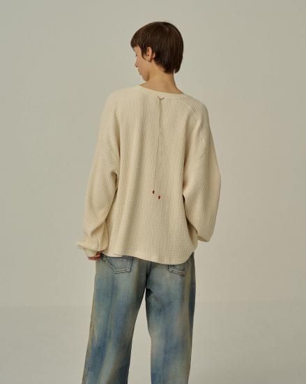 ANCELLM | アンセルム HEAVY WAFFLE OVER LS(IVORY) / ヘビー