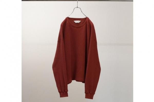 ANCELLM | アンセルム HEAVY WAFFLE OVER LS(RED) / ヘビー