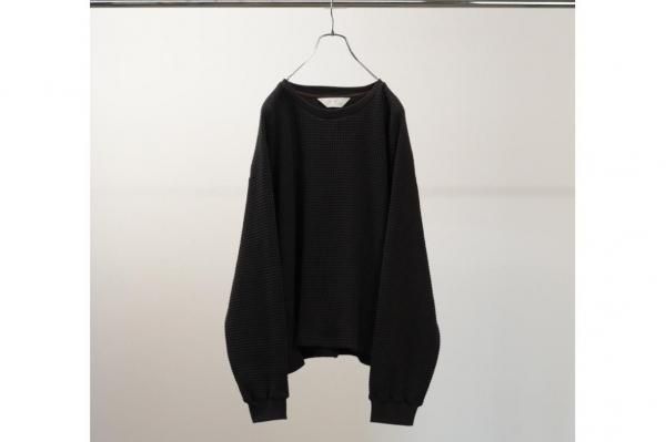 ANCELLM | アンセルム HEAVY WAFFLE OVER LS(BLACK) / ヘビー