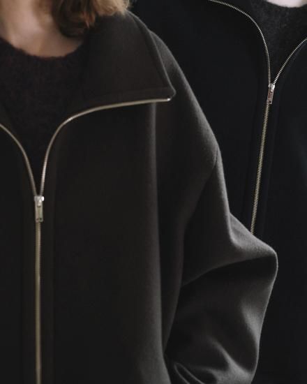 【新品】Circle melton blouson サークル メルトン ブルゾン YOKE | Melton Stand Collar Zip Blouson(BLACK) | メルトン