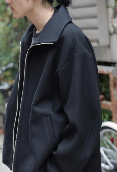 【新品】Circle melton blouson サークル メルトン ブルゾン YOKE | Melton Stand Collar Zip Blouson(BLACK) | メルトン