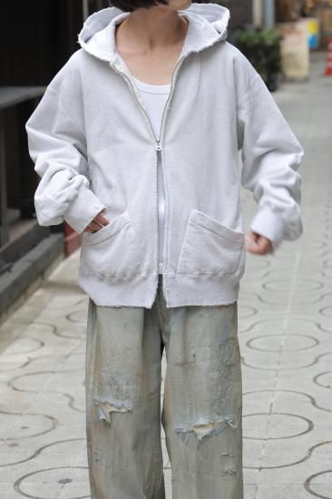 ANCELLM | アンセルム ZIP UP HOODIE(HEATHER WHITE) / ジップ