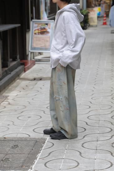 ANCELLM | アンセルム ZIP UP HOODIE(HEATHER WHITE) / ジップ