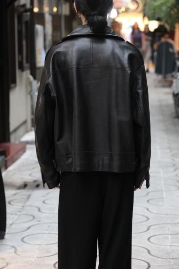 ANTHEM A / LAMB LEATHER MILITARY BLOUSON(BLACK) | ラムレザー