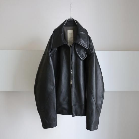 Etrarium ボアブルゾン　ブラック/グレー ボアブルゾン Y's FW25 レザーパッチ ブラック | ニューエラオンライン