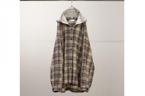 <img class='new_mark_img1' src='https://img.shop-pro.jp/img/new/icons2.gif' style='border:none;display:inline;margin:0px;padding:0px;width:auto;' />ANCELLM / NEL CHECK HOODIE SHIRT(IVORY)