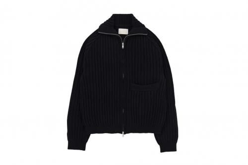 <img class='new_mark_img1' src='https://img.shop-pro.jp/img/new/icons2.gif' style='border:none;display:inline;margin:0px;padding:0px;width:auto;' />YOKE / Wide Rib Highneck Zip Cardigan(BLACK)