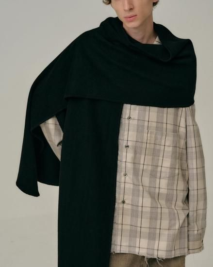 ANCELLM | アンセルム WOOL BLANKET SCAFE(BLACK) / ウール