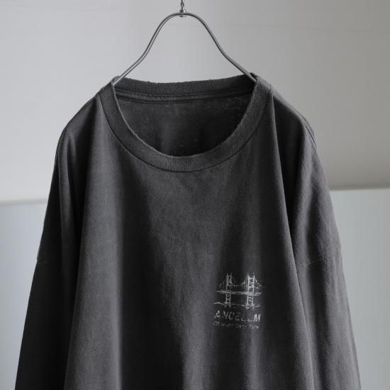 ANCELLM アンセルム L/S Tシャツ 2024SS ブラック ANCELLM | アンセルム BRIDGE L/S T-SHIRT(BLACK) / ブリッジL/S TEE