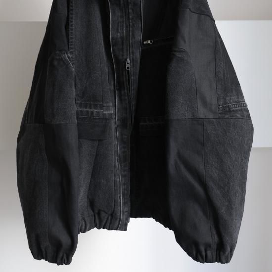 rebuild denim blouson \"hooked\" ブラック made by filum | REBUILD DENIM BLOUSON 