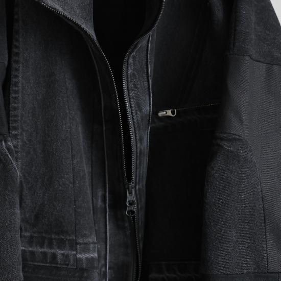 rebuild denim blouson \"hooked\" ブラック made by filum | REBUILD DENIM BLOUSON 