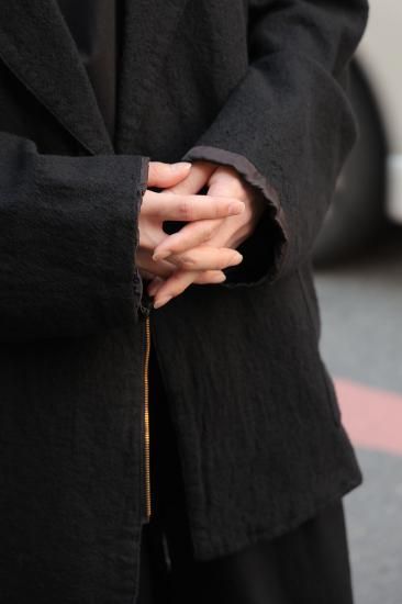 barbell object / wool coat(BLACK)通販サイト - 京都取扱い店舗