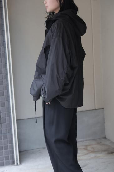 ANCELLM | アンセルム HOODED FIELD SHIRT JACKET(BLACK) / フーデッド