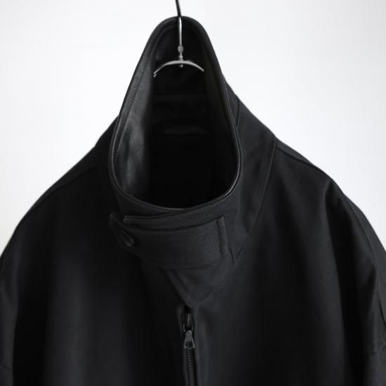 ssstein | シュタイン SULFUR DYED BRUSHED CHINO ZIP JACKET(BLACK