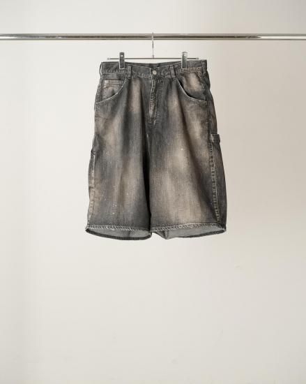 ANCELLM | アンセルム DENIM PAINTER SHORTS(BLACK) / デニム