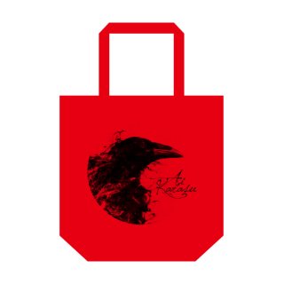 藍 / カラスアートTote Bag（Red）