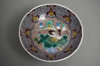 九谷焼き　器 楽天市場】九谷焼 青風窯4.7号鉢 染付間取吉田屋風花鳥SH-05-P