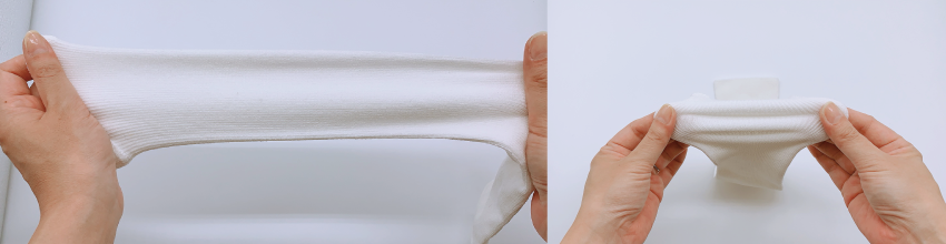 薄手シルクレッグウォーマー,ホワイト,40cm,ぐいーんと伸びる