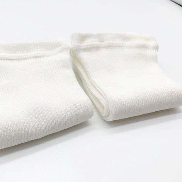 薄手シルクレッグウォーマー,ホワイト,40cm,ぐいーんと伸びる