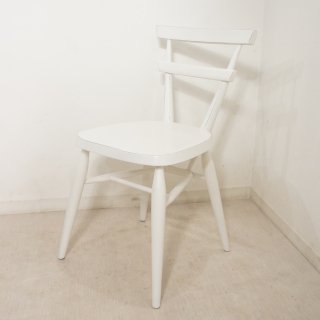 英国アンティーク調 スクールチェア 木製 椅子 マホガニー 無垢材 ホワイト