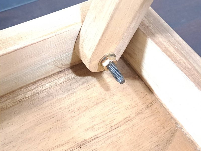 木製 チーク無垢 ミニテーブル アウトドア ローテーブル 未塗装 小ぶり 折畳 脚折れ - 81JP-STORE