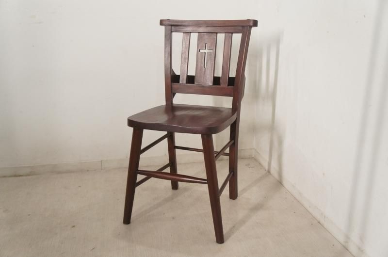 英国アンティーク調 チャーチチェア ボックス付 クロス