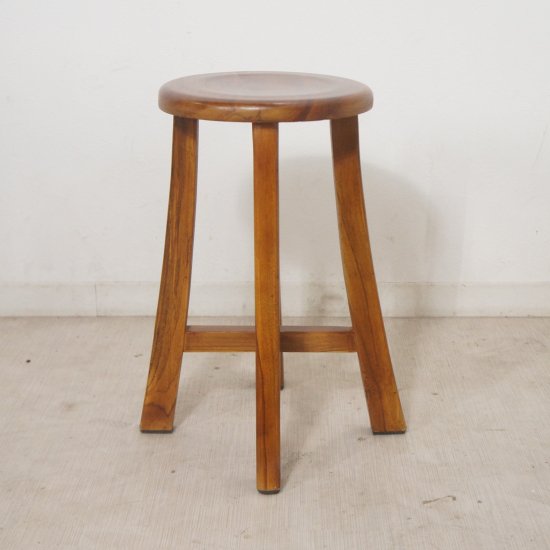 アンティーク調 レトロ チーク 木製サイドテーブル 椅子 花台 家庭用 スツール
