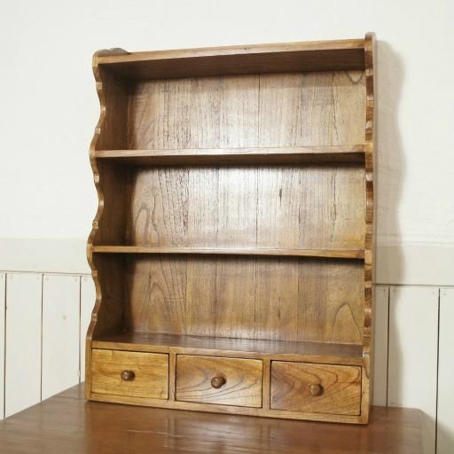 フランス　アンティーク　ウォールシェルフ　棚　ブロカント　木製ラック フランス アンティーク ウォールシェルフ 棚 ブロカント