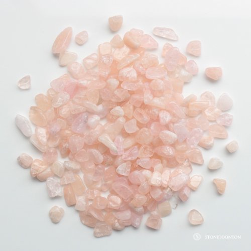 ブラジル産　透明感有ピンク色　モルガナイト さざれ石100ｇ - stonetoonton