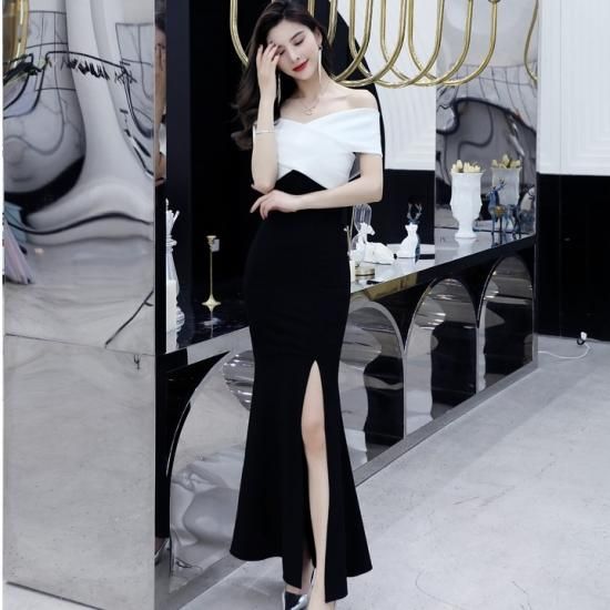 スタイリッシュな海外デザイン ロングスリットがセクシーなマキシ丈