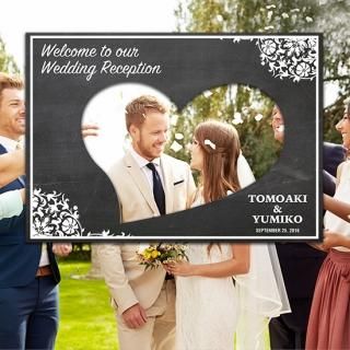 ウェデング フォト婚 結婚式 黒板風ボード-